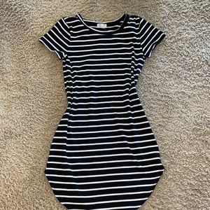 Striped body con dress